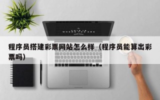 黔东南程序员搭建彩票网站怎么样（程序员能算出彩票吗）